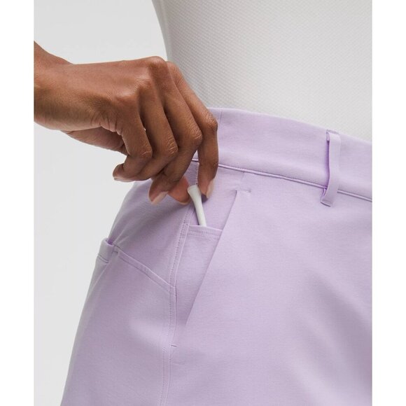 Stretch Twill Front Pleat Golf Skirt - Lavender Frost - Picture 4 of 7